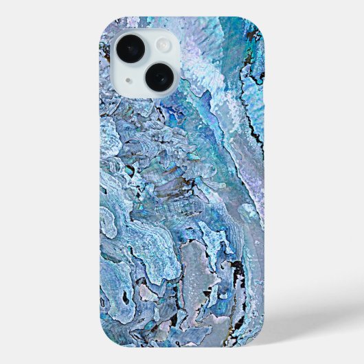 Cute Chic Paars Blue Faux Abalone Shell Pattern Case-Mate iPhone Case (Achterkant)