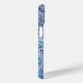 Cute Chic Paars Blue Faux Abalone Shell Pattern Case-Mate iPhone Case (Achterkant / Rechts)