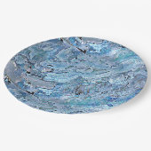 Cute Chic Paars Blue Faux Zee Shell Pattern Papieren Bordje (Gekanteld)