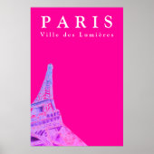 Cute Chic Paris Eiffel Tower Quote Poster (Voorkant)