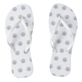 Cute Chic Pattern Flower Lavender Color Teenslippers (Voetbed)