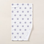 Cute Chic Pattern Flower Lavender Polka Dot Bad Handdoek (Handdoek)