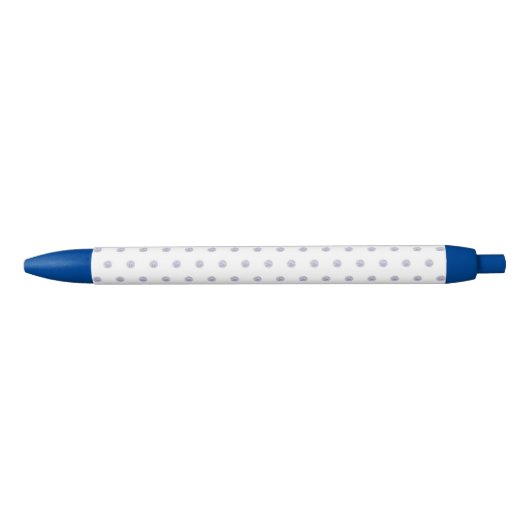 Cute Chic Pattern Flower Lavender Polka Dot Blauwe Inkt Pen (Voorkant)