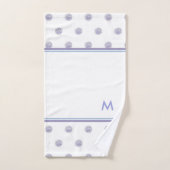 Cute Chic Pattern Flower Lavender Polka Dot Blue Bad Handdoek (Handdoek)