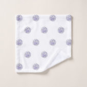 Cute Chic Pattern Flower Lavender Polka Dot Blue Bad Handdoek (Wasdoekje)