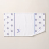Cute Chic Pattern Flower Lavender Polka Dot Blue Bad Handdoek (Handdoek)