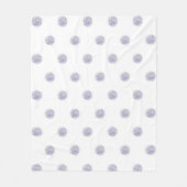 Cute Chic Pattern Flower Lavender Polka Dot Fleece Deken (Voorkant)