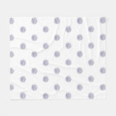 Cute Chic Pattern Flower Lavender Polka Dot Fleece Deken (Voorkant (Horizontaal))