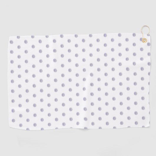 Cute Chic Pattern Flower Lavender Polka Dot Golfhanddoek (Horizontaal)