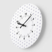 Cute Chic Pattern Flower Lavender Polka Dot Grote Klok (Hoek)