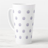 Cute Chic Pattern Flower Lavender Polka Dot Latte Mok (Linkerhoek)