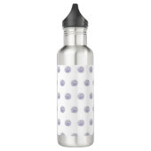 Cute Chic Pattern Flower Lavender Polka Dot Waterfles (Links)