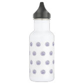 Cute Chic Pattern Flower Lavender Polka Dot Waterfles (Links)