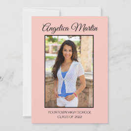 Cute Chic Pink Afstuderen 3 Foto Klasse 2022