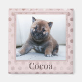 Cute Chic Pink Pet Foto Magneet (Voorkant)