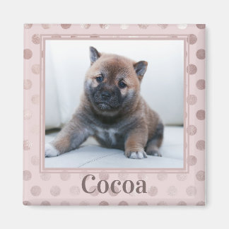 Cute Chic Pink Pet Foto Magneet