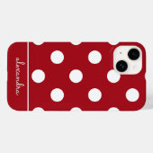 Cute Chic Rood Stippenpatroon Gepersonaliseerde Na Case-Mate iPhone Case (Achterkant (horizontaal))