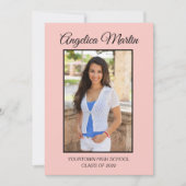 Cute Chic Roze Afstuderen 3 Foto Klas 2022 (Voorkant)