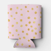 Cute Chic Roze Goud Stippen Personalized Naam  Blikjeskoeler (Achterkant)