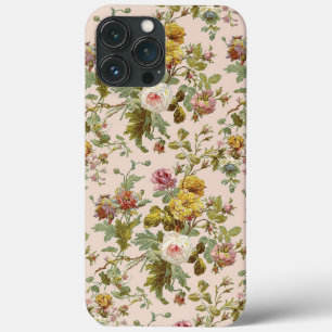 Cute Chic  Roze Roze Bloem Patroon iPhone 13 Pro Max Hoesje