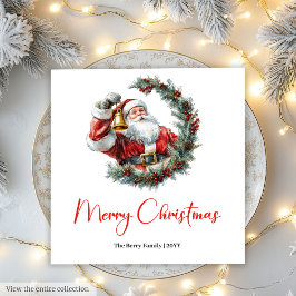 Cute Chic Santa Claus Kids Festive Merry Christmas Servet