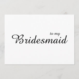 Cute Chic Voor Mijn Bruidsmeisje Trouw Trouwkaart Bedankkaart