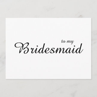 Cute Chic Voor Mijn Bruidsmeisje Trouw Trouwkaart Bedankkaart