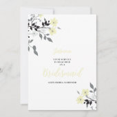 Cute Chic Yellow Floral Bunch Wedding Bridesmaid Kaart (Voorkant)