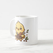 Cute Chick Bean Spoon Koffiemok (Voorkant links)