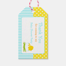 Cute Chick Blue Boy Bedankt Label Cadeaulabel