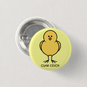 Cute Chick Button (Voorkant /achterkant)