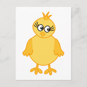 Cute Chick, Gele Baby Bird. Briefkaart