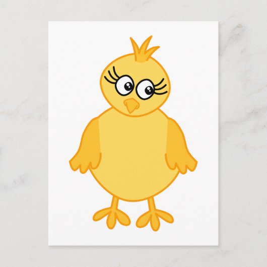 Cute Chick, Gele Baby Bird. Briefkaart (Voorkant)