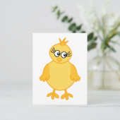 Cute Chick, Gele Baby Bird. Briefkaart (Staand voorkant)