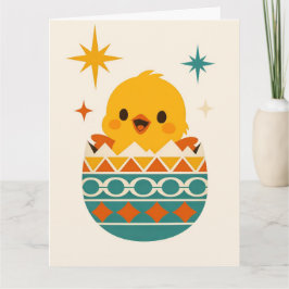 Cute Chick in Easter Egg Kaart
