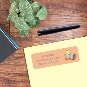 Cute Chick in Eig Shell Return Address Labels