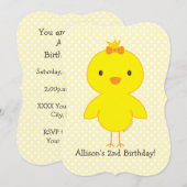 Cute chick kaart (Voorkant / Achterkant)