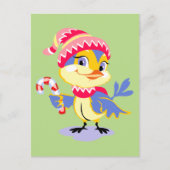 Cute Chick Kerstmis Feestdagenkaart (Voorkant)