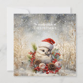 Cute Chick Kerstmis Kaart (Voorkant)