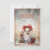 Cute Chick Kerstmis Kaart (Voorkant)