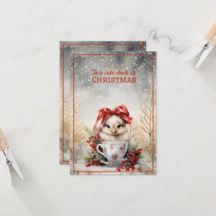 Cute Chick Kerstmis Kaart