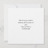 Cute Chick Kerstmis Kaart (Achterkant)