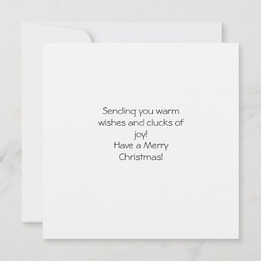 Cute Chick Kerstmis Kaart (Achterkant)