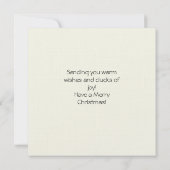 Cute Chick Kerstmis Kaart (Achterkant)