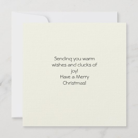 Cute Chick Kerstmis Kaart (Achterkant)