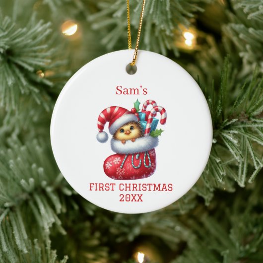 Cute Chick Kerstmis Keramisch Ornament (Boom)