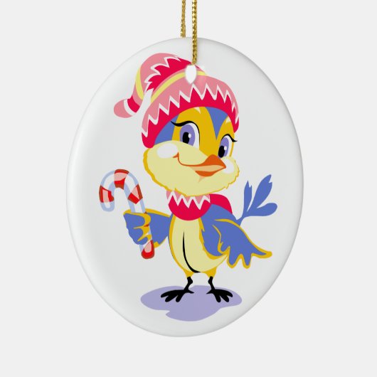 Cute Chick Kerstmis Keramisch Ornament (Rechts)