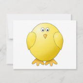 Cute Chick. Kleine gele vogel. Kaart (Achterkant)