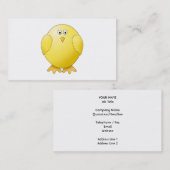 Cute Chick. Kleine gele vogel. Visitekaartje (Voorkant / Achterkant)