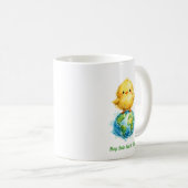 Cute Chick on Globe - Easter & Earth Day Design Koffiemok (Voorkant rechts)